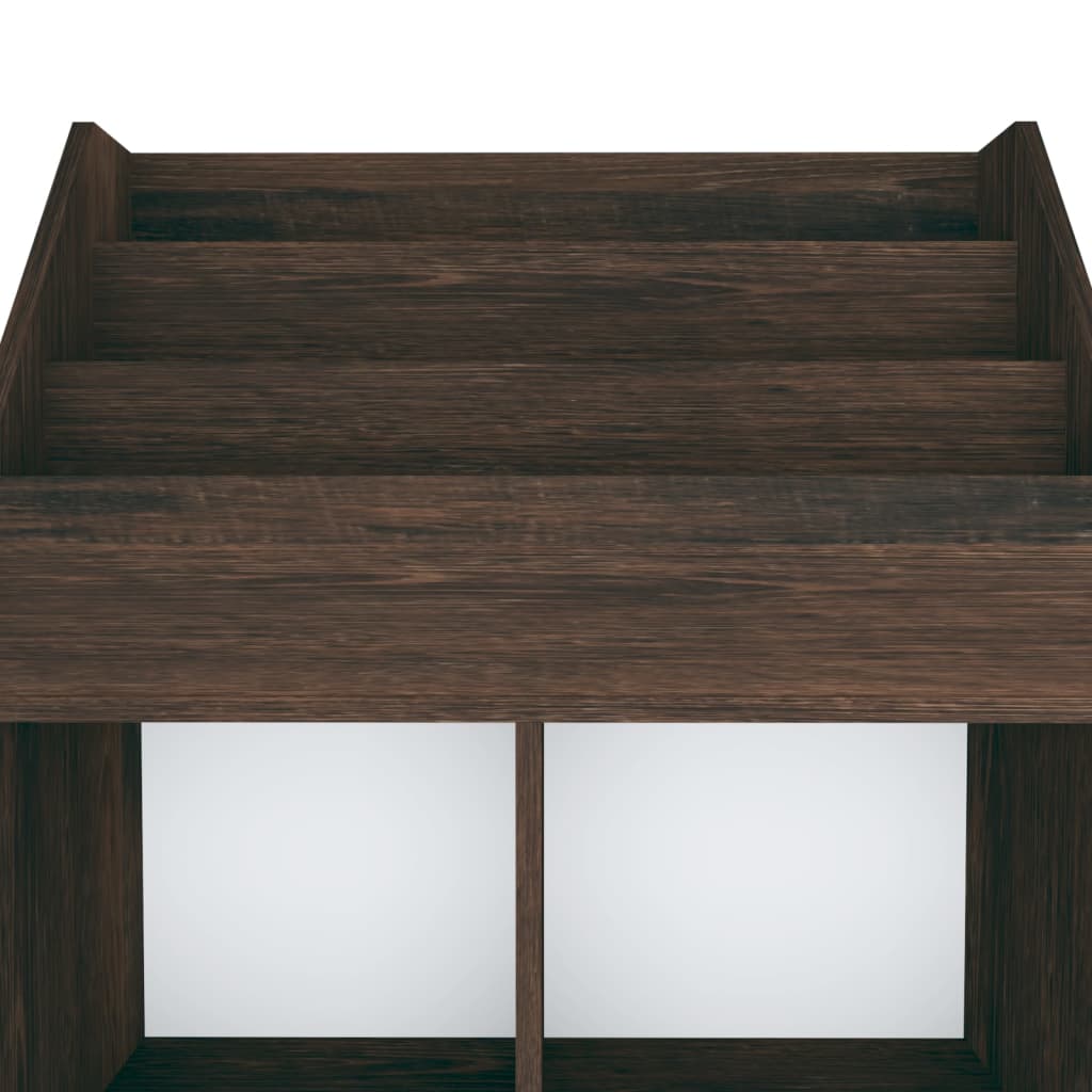 Suporte revistas infantil 71x30x114 cm aglom. carvalho fumado - Image 4