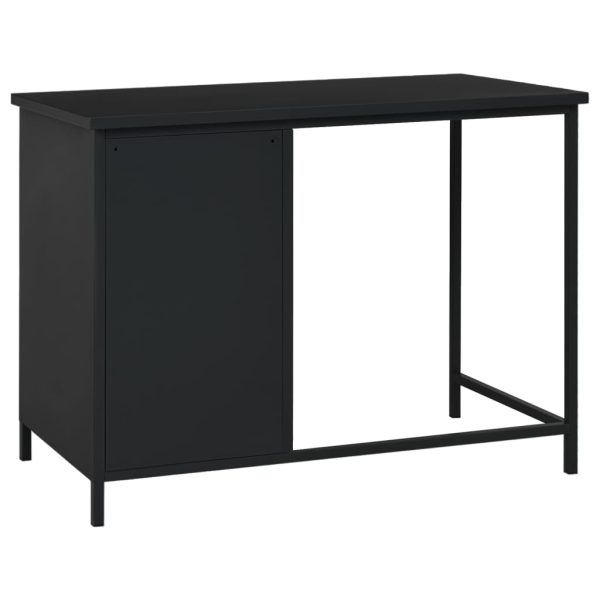 Secretária industrial c/ gavetas 105x52x75 cm aço preto - Image 5