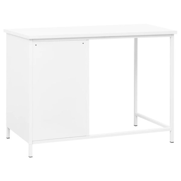 Secretária industrial c/ gavetas 105x52x75 cm aço branco - Image 5