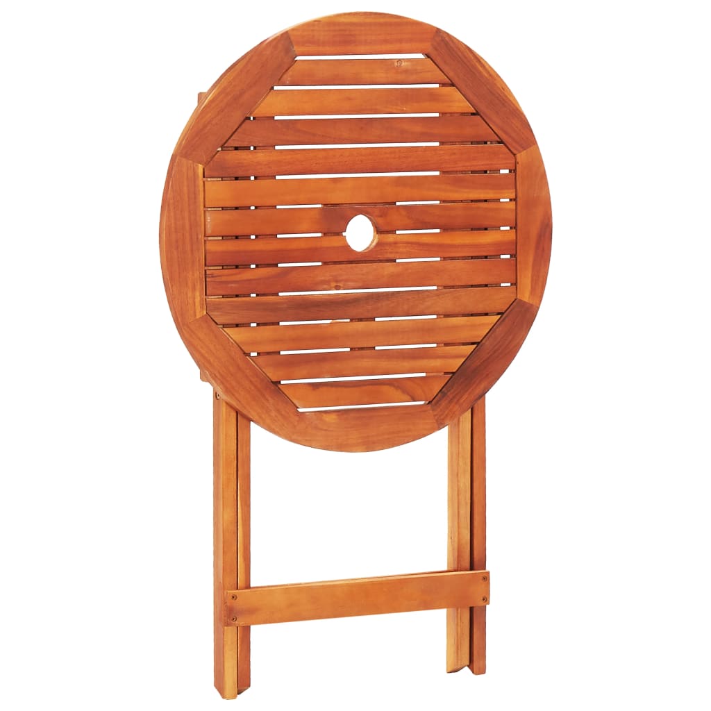 3 pcs conj. jantar exterior dobrável madeira eucalipto maciça - Image 10