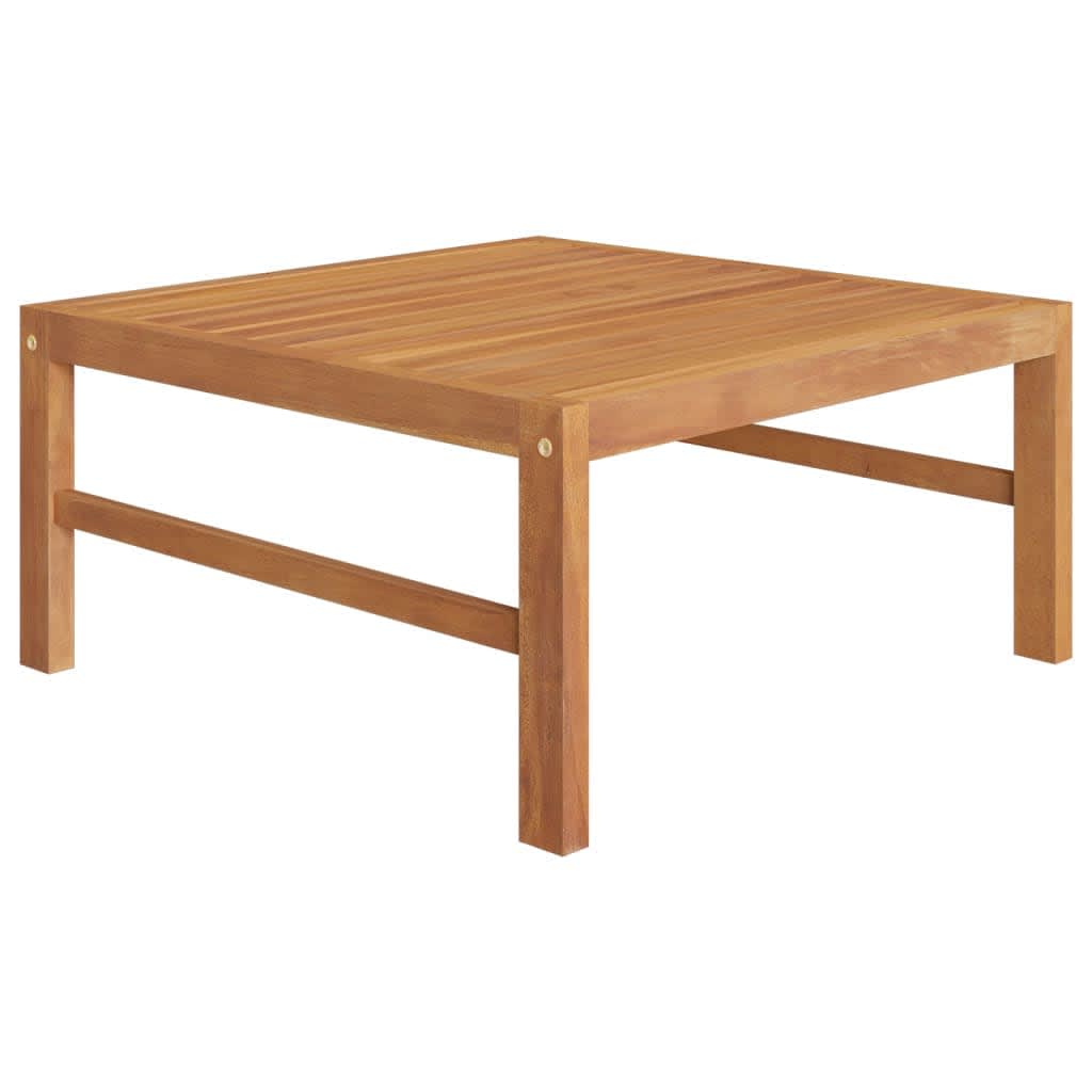 4 pcs conj. lounge jardim c/ almofadões cinzentos teca maciça - Image 4