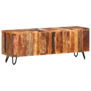 Móvel de TV 110x30x40 cm madeira recuperada maciça