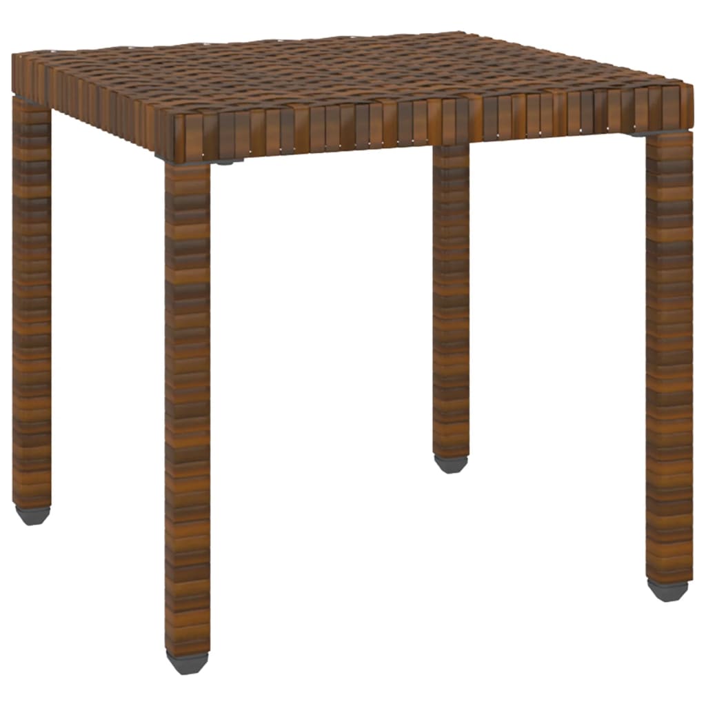 Espreguiçadeiras com mesa 2 pcs vime PE castanho - Image 9