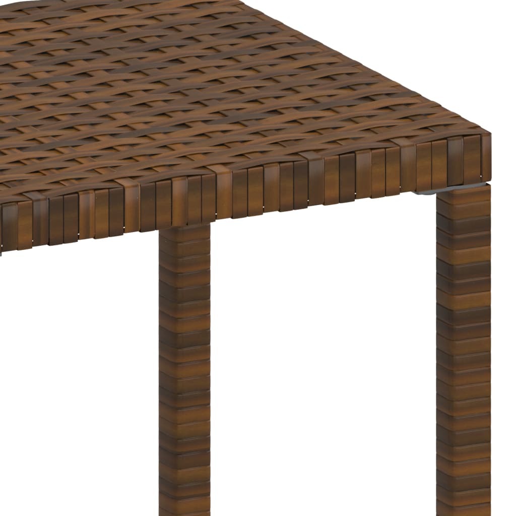 Espreguiçadeiras com mesa 2 pcs vime PE castanho - Image 10