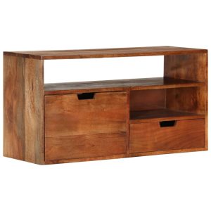 Móvel de TV 80x30x42 cm madeira de acácia maciça