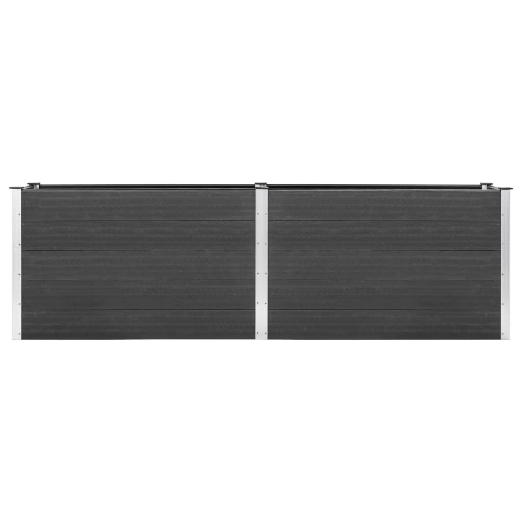 Canteiro elevado de jardim 200x100x91 cm WPC cinzento - Image 3