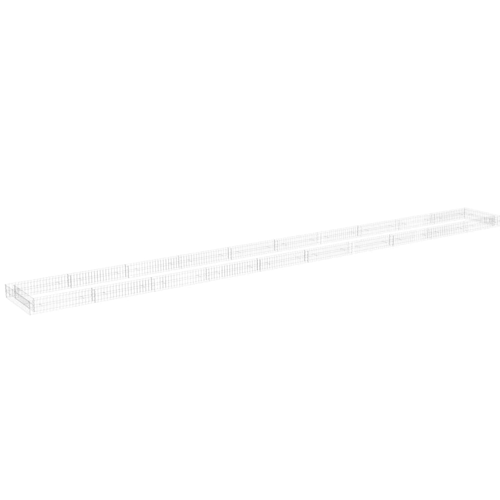 Canteiro elevado/cesto gabião 1000x100x20 cm aço galvanizado - Image 2