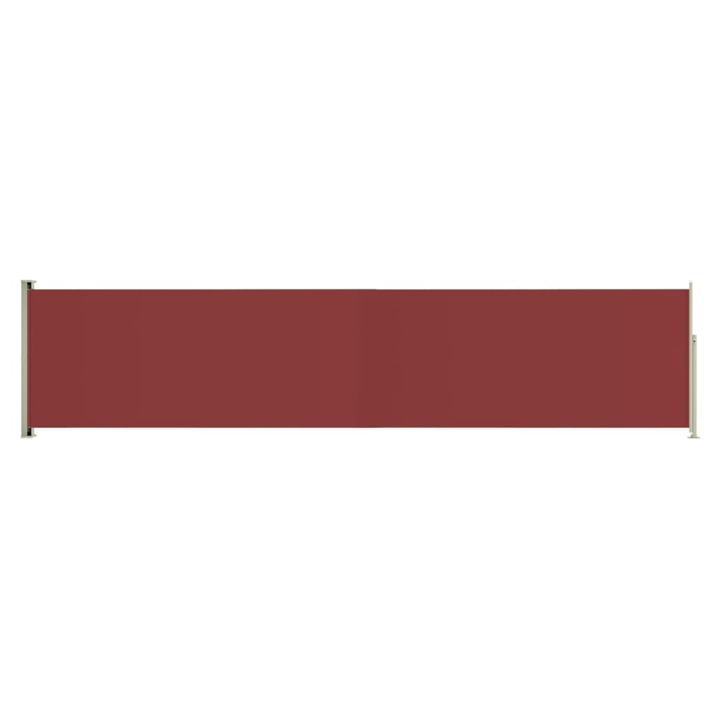 Toldo lateral retrátil para pátio 140x600 cm vermelho - Image 2