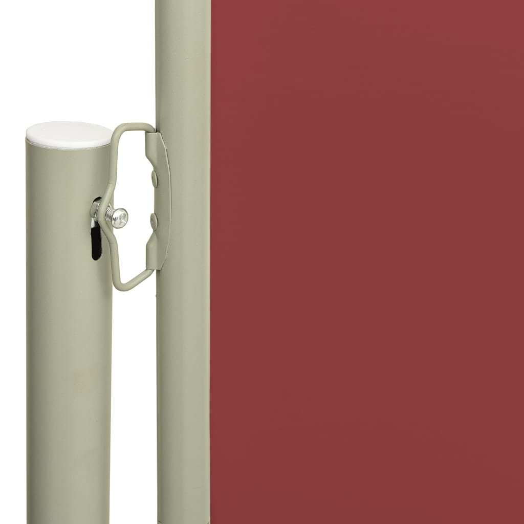 Toldo lateral retrátil para pátio 140x600 cm vermelho - Image 3