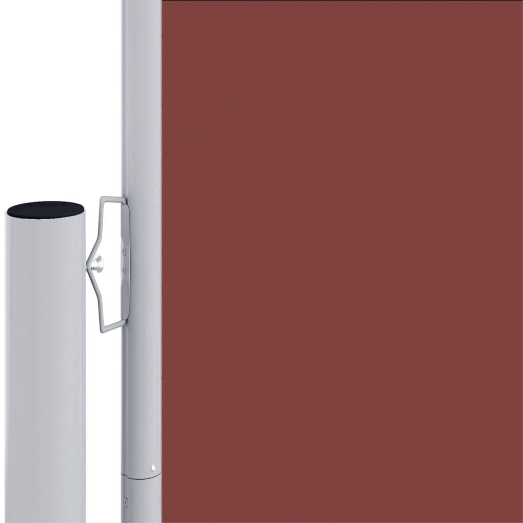Toldo lateral retrátil 140x1000 cm castanho - Image 3