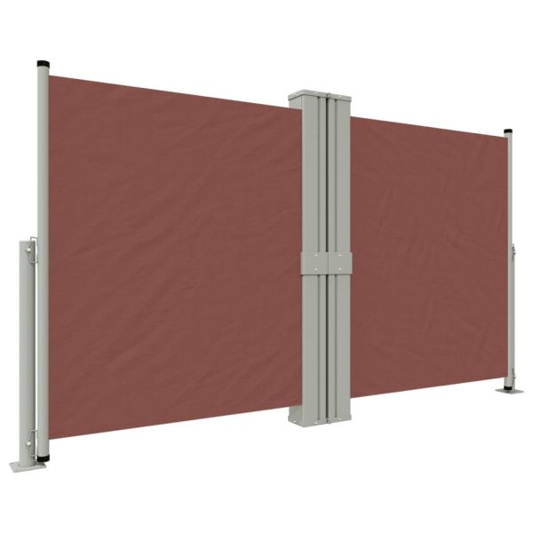 Toldo lateral retrátil 140x1200 cm castanho