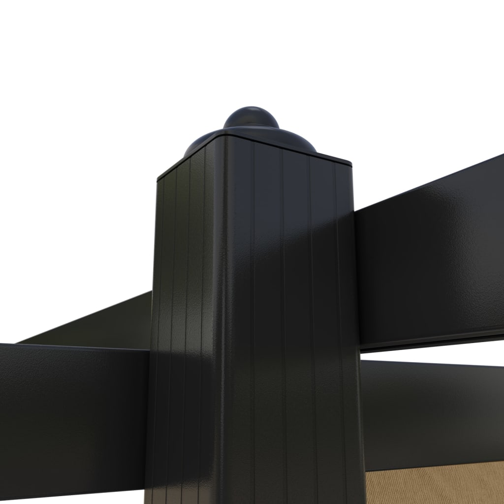 Gazebo de jardim com telhado retrátil 3x3 m cinza-acastanhado - Image 8