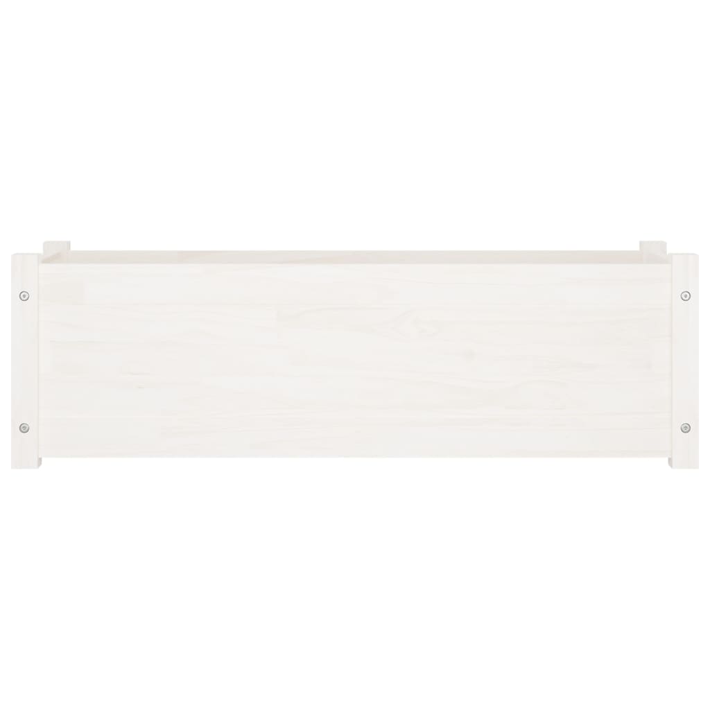 Vasos/floreiras de jardim 2 pcs 100x31x31cm pinho maciço branco - Image 4