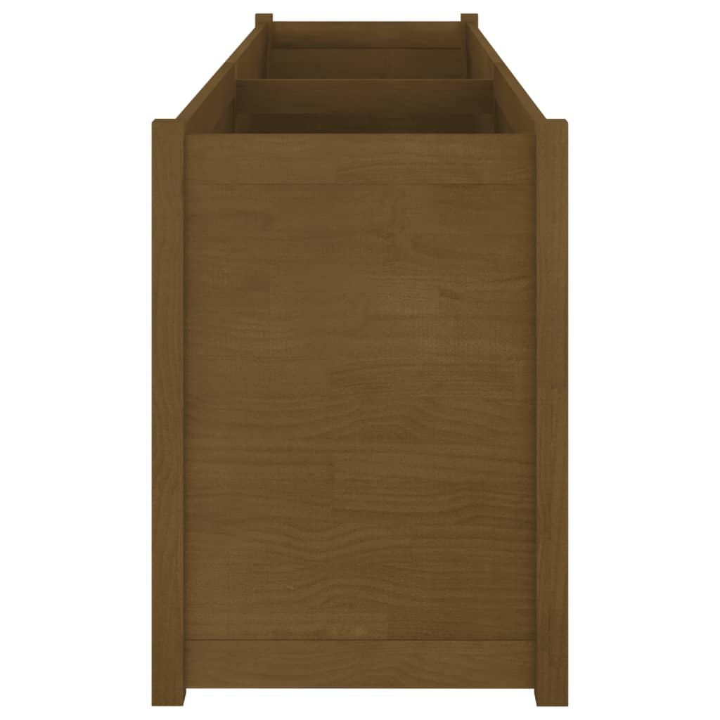 Vaso/floreira de jardim 200x50x70 cm pinho maciço castanho-mel - Image 5