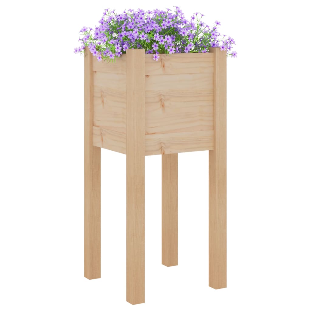 Vaso/floreira de jardim 31x31x70 cm pinho maciço - Image 3