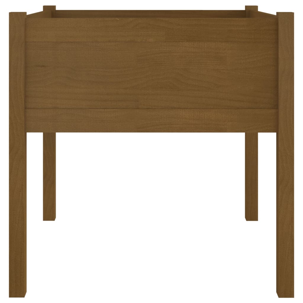 Vaso/floreira jardim 2 pcs 70x70x70cm pinho maciço castanho mel - Image 5