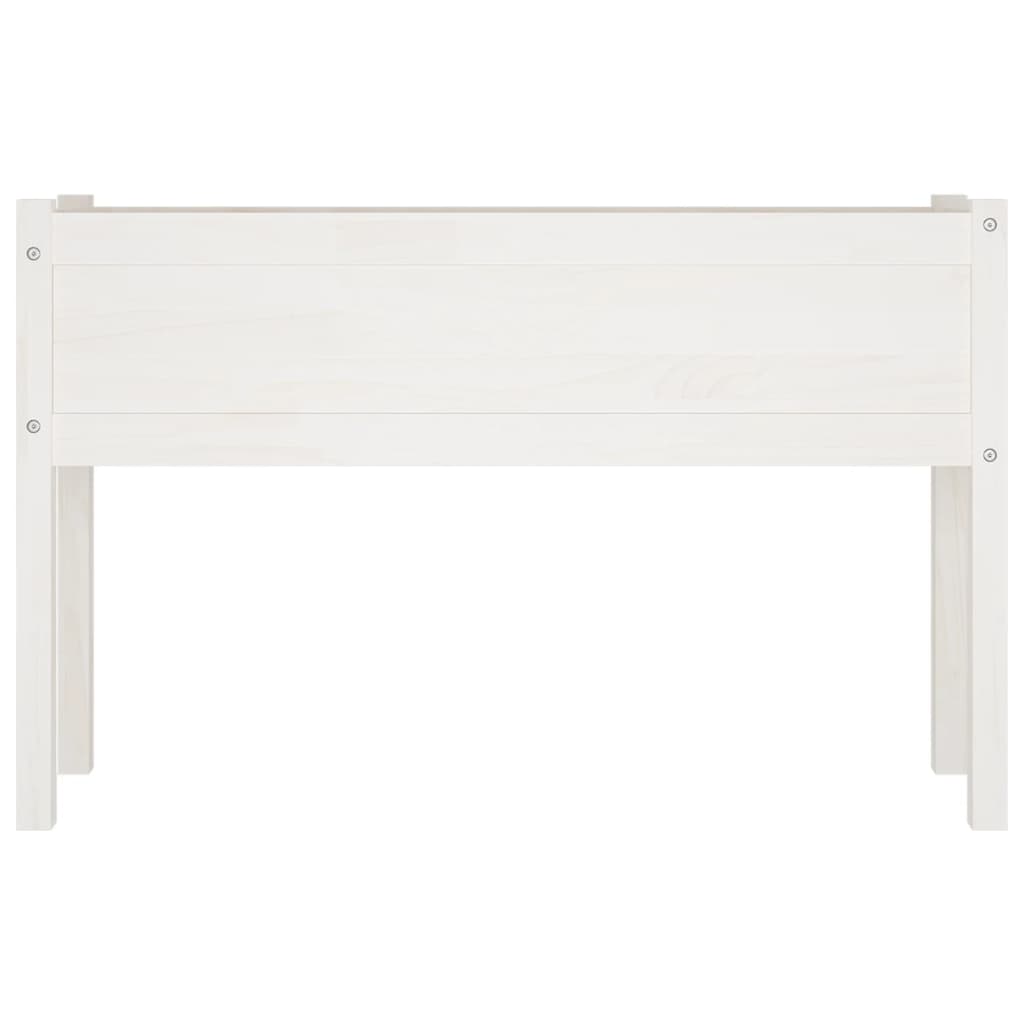 Vasos/floreiras de jardim 2pcs 110x31x70 cm pinho maciço branco - Image 5