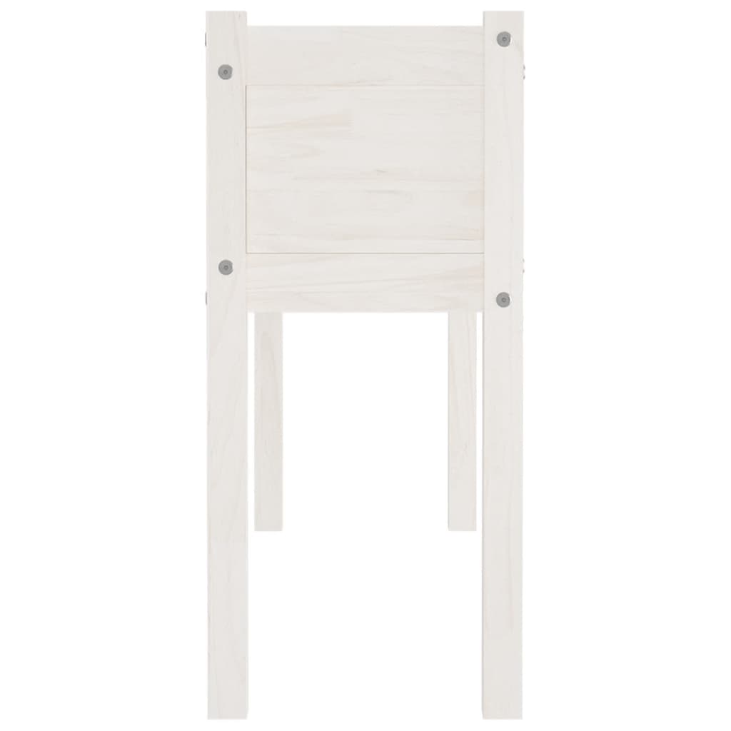 Vasos/floreiras de jardim 2pcs 110x31x70 cm pinho maciço branco - Image 6