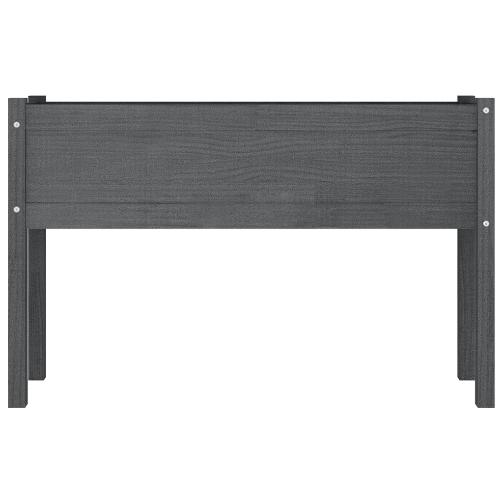 Vasos/floreiras de jardim 2 pcs 110x31x70 cm pinho maciço cinza - Image 5