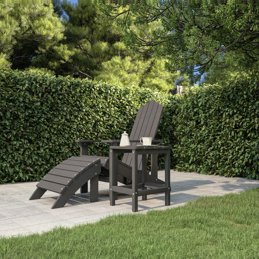 Mesa de jardim Adirondack 38x38x46 cm PEAD antracite - Image 2