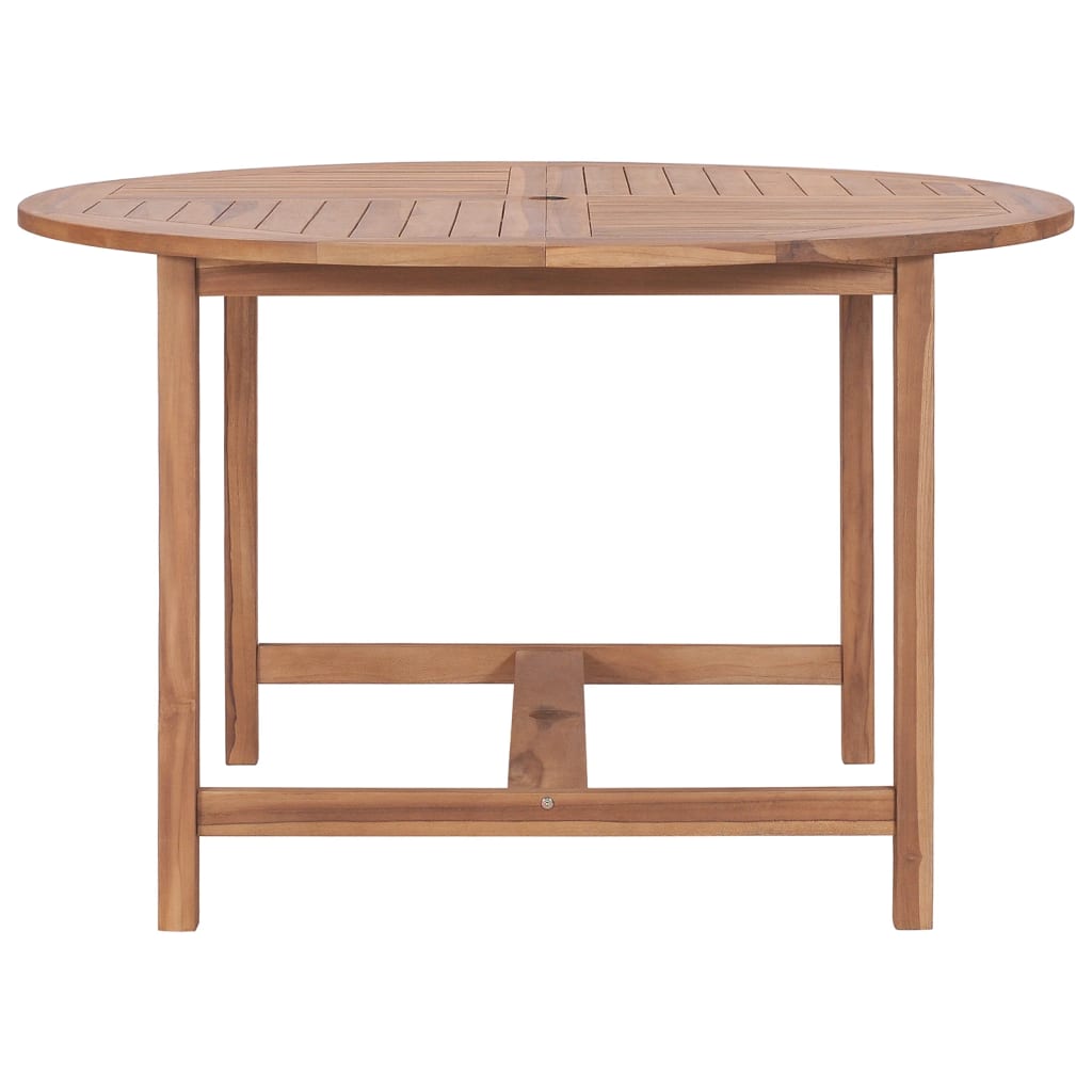 Mesa de jantar p/ jardim Ø110x75 cm madeira de teca maciça - Image 3