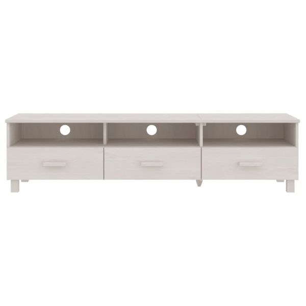 Móvel de TV HAMAR 158x40x40 cm pinho maciço branco - Image 2