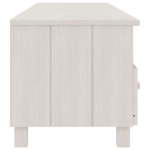 Móvel de TV HAMAR 158x40x40 cm pinho maciço branco - Image 3