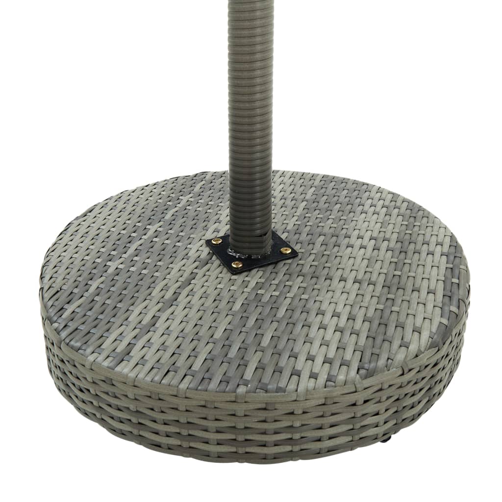 3 pcs conjunto de bar p/ jardim c/ almofadões vime PE cinzento - Image 6