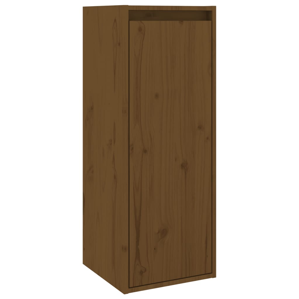 Armários de parede 2 pcs 30x30x80 cm pinho maciço castanho-mel - Image 4