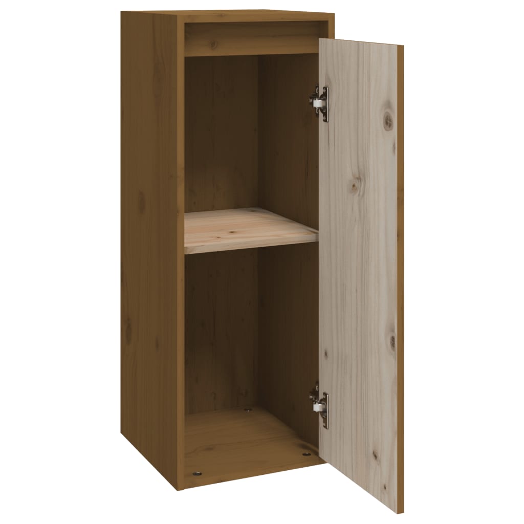 Armários de parede 2 pcs 30x30x80 cm pinho maciço castanho-mel - Image 6