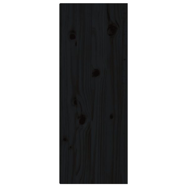 Armários de parede 2 pcs 30x30x80 cm pinho maciço preto - Image 7