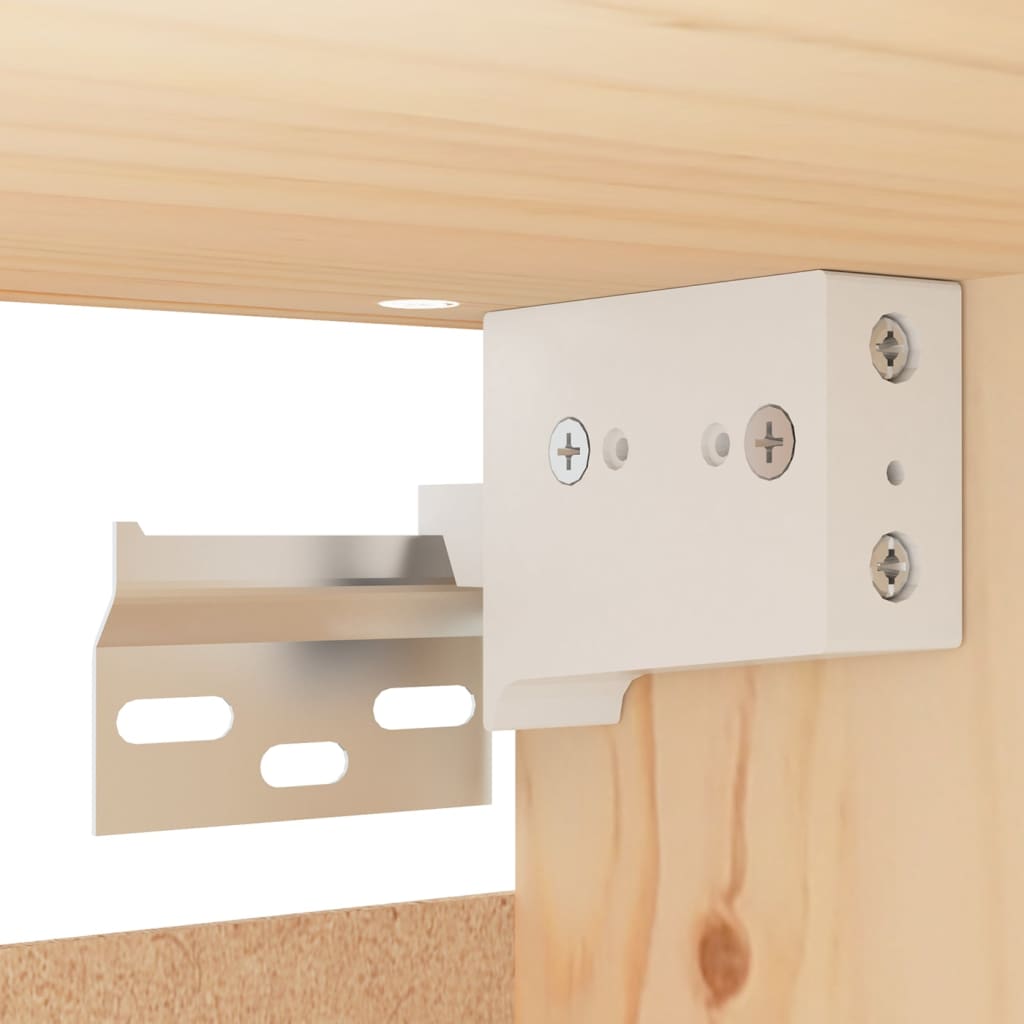 Armários de parede 2 pcs 30x30x100 cm madeira de pinho maciça - Image 7