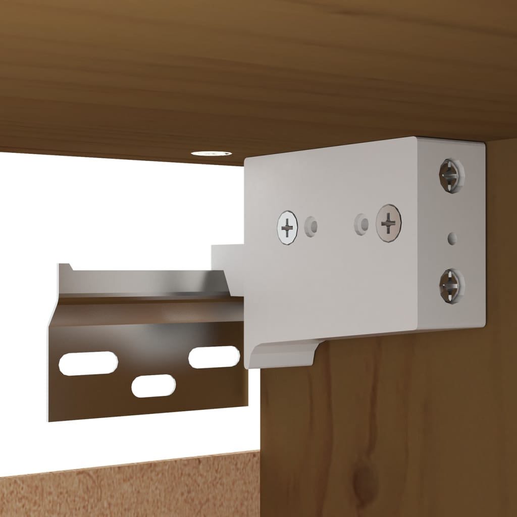 Armário de parede 30x30x100 cm pinho maciço castanho mel - Image 5