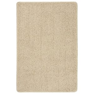 Tapete shaggy 140x200 cm antiderrapante cor creme