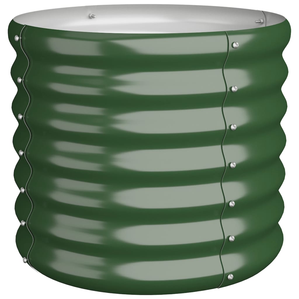 Vaso/floreira de jardim aço revestido a pó 40x40x36 cm verde - Image 2