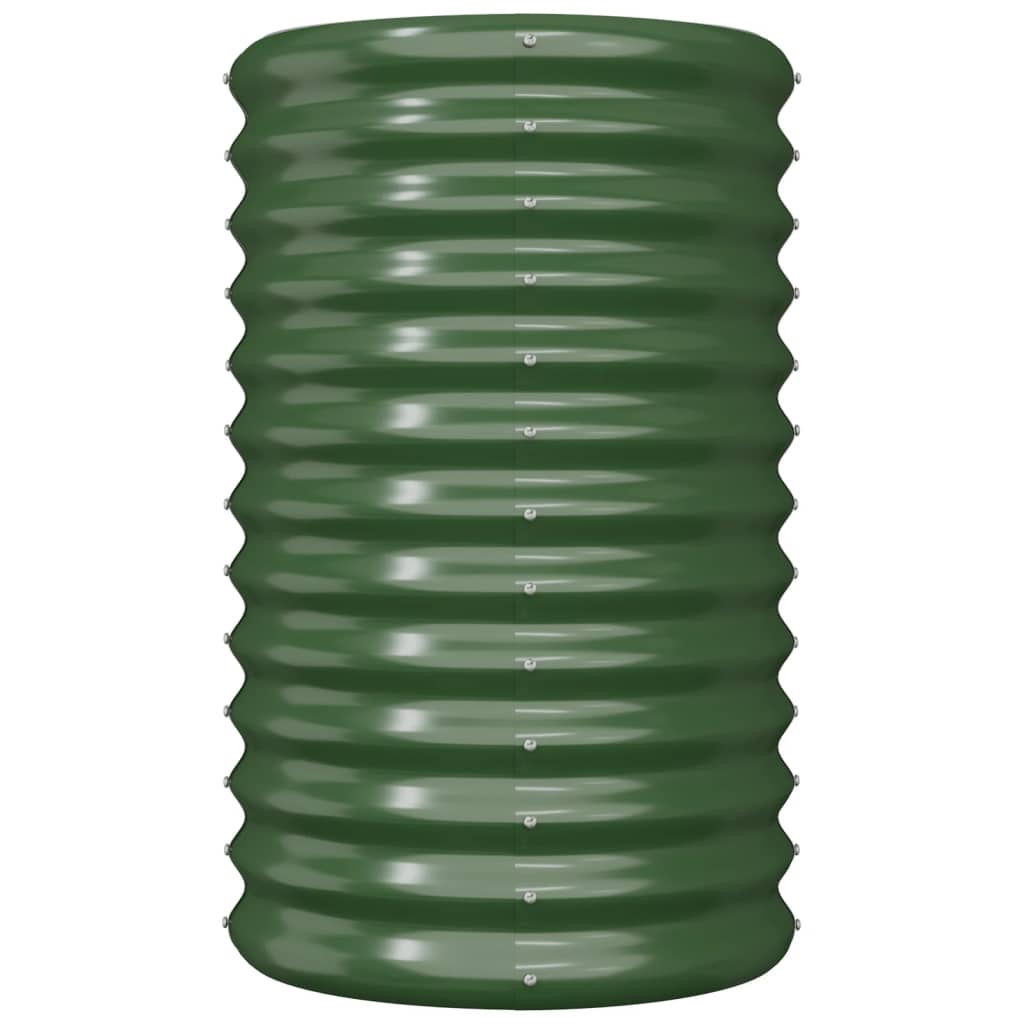 Vaso/floreira de jardim aço revestido a pó 40x40x68 cm verde - Image 3