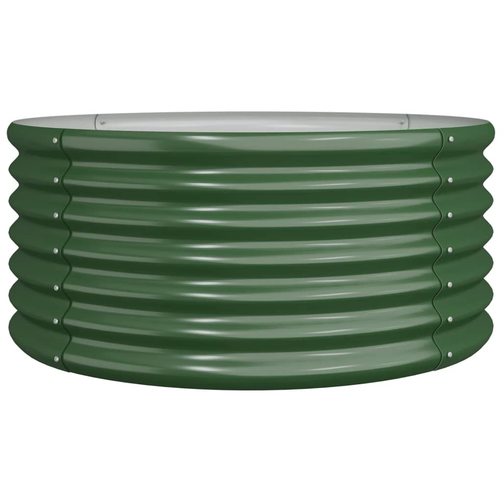 Vaso/floreira de jardim aço revestido a pó 80x80x36 cm verde - Image 2