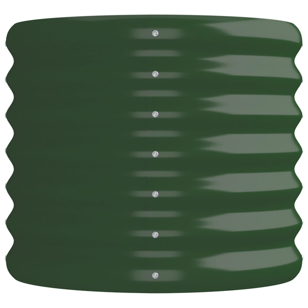 Vaso/floreira de jardim aço revestido a pó 152x40x36 cm verde - Image 4