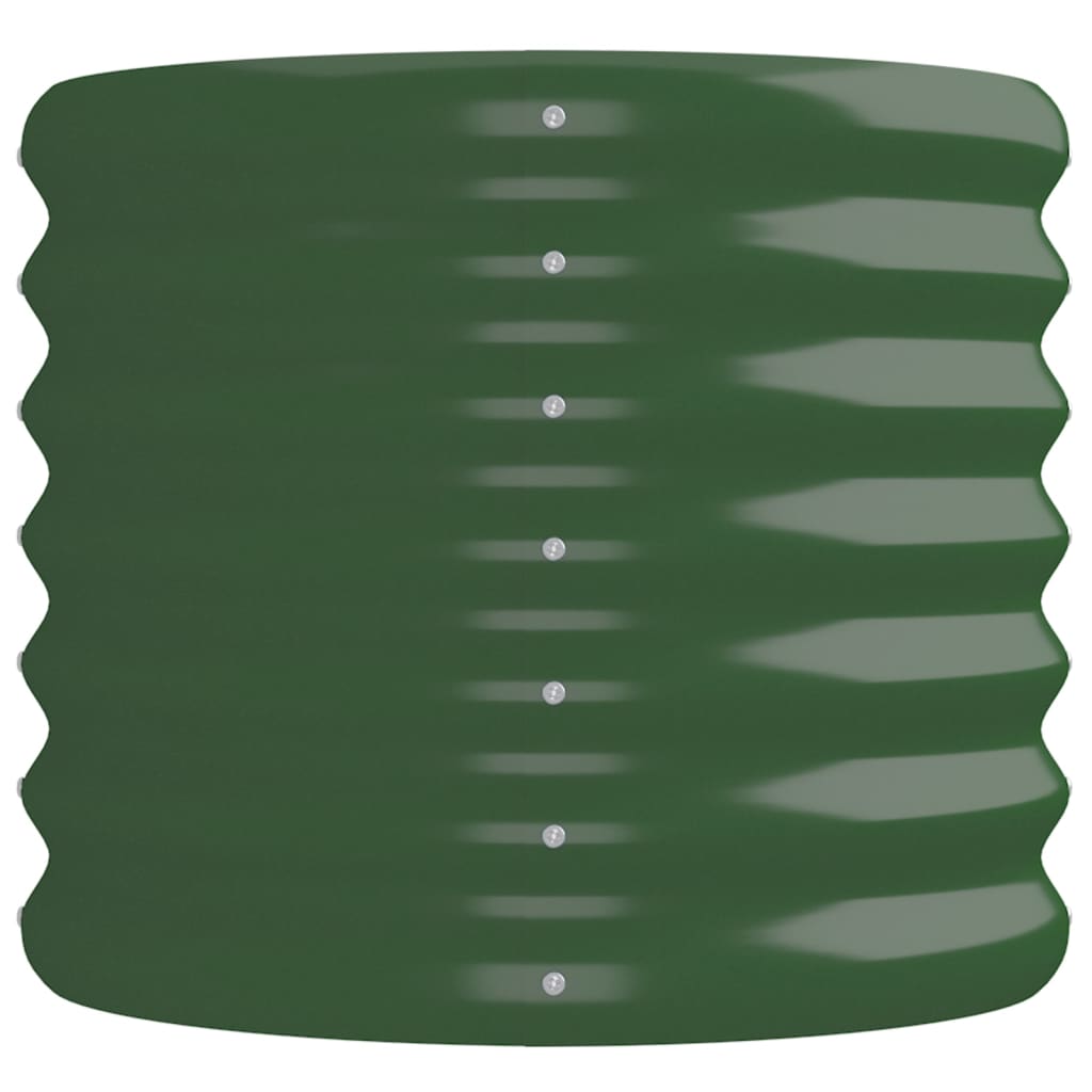 Vaso/floreira de jardim aço revestido a pó 224x40x36 cm verde - Image 4