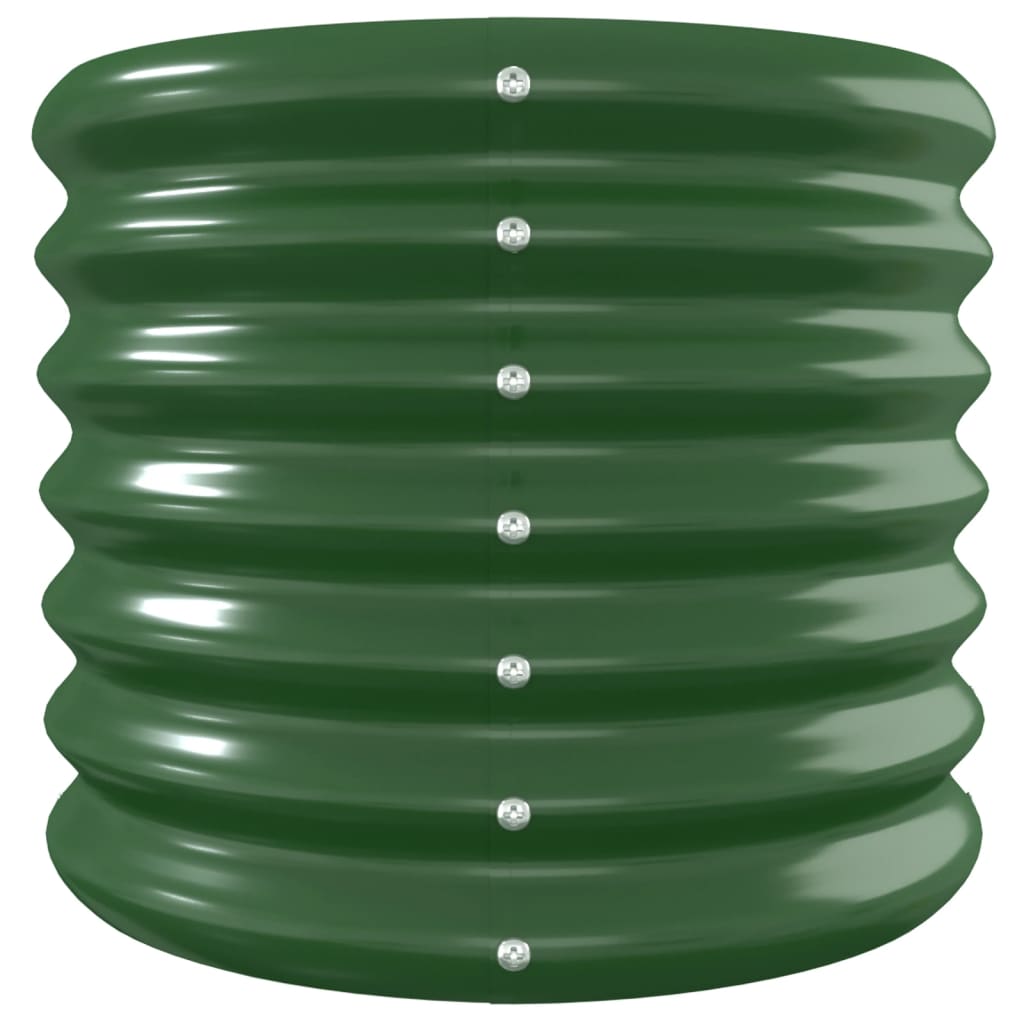 Vaso/floreira de jardim aço revestido a pó 260x40x36 cm verde - Image 4