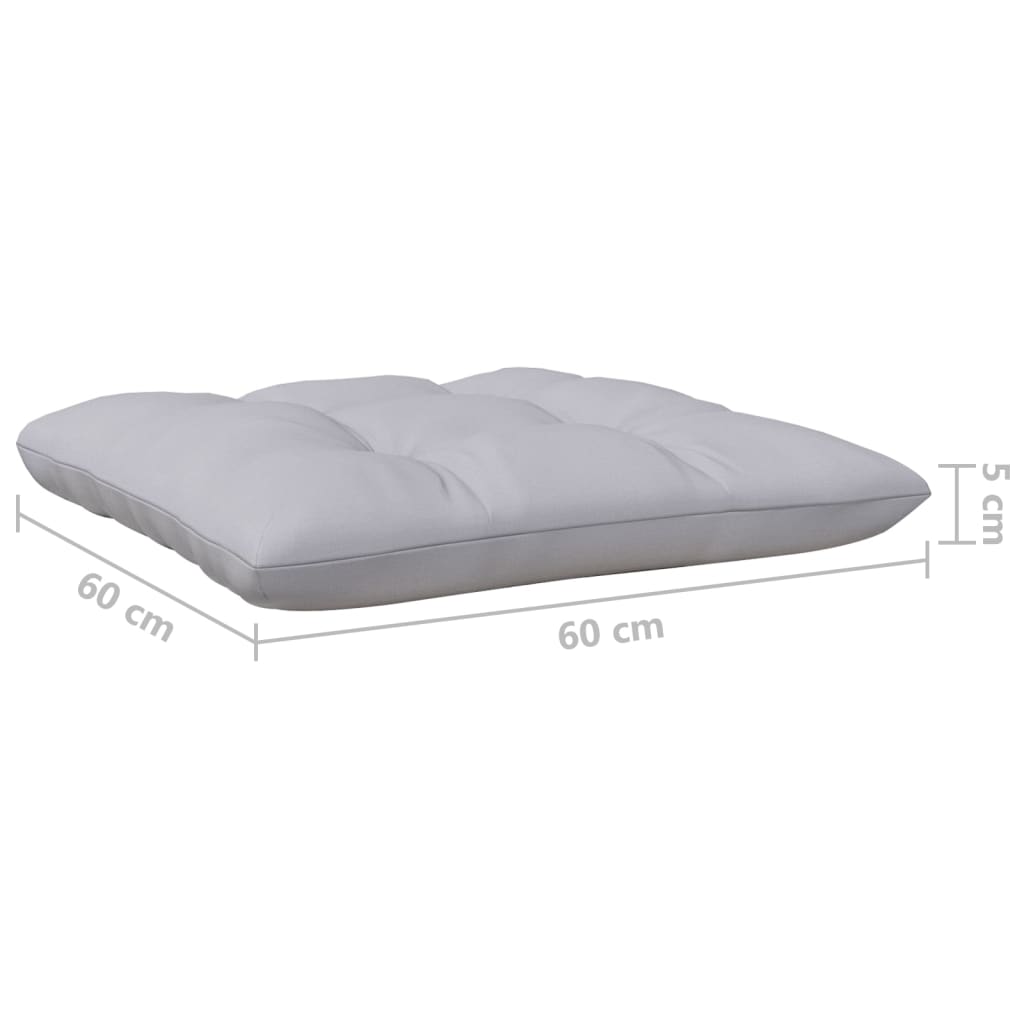 3 pcs conjunto lounge de jardim c/ almofadões cinzentos pinho - Image 8