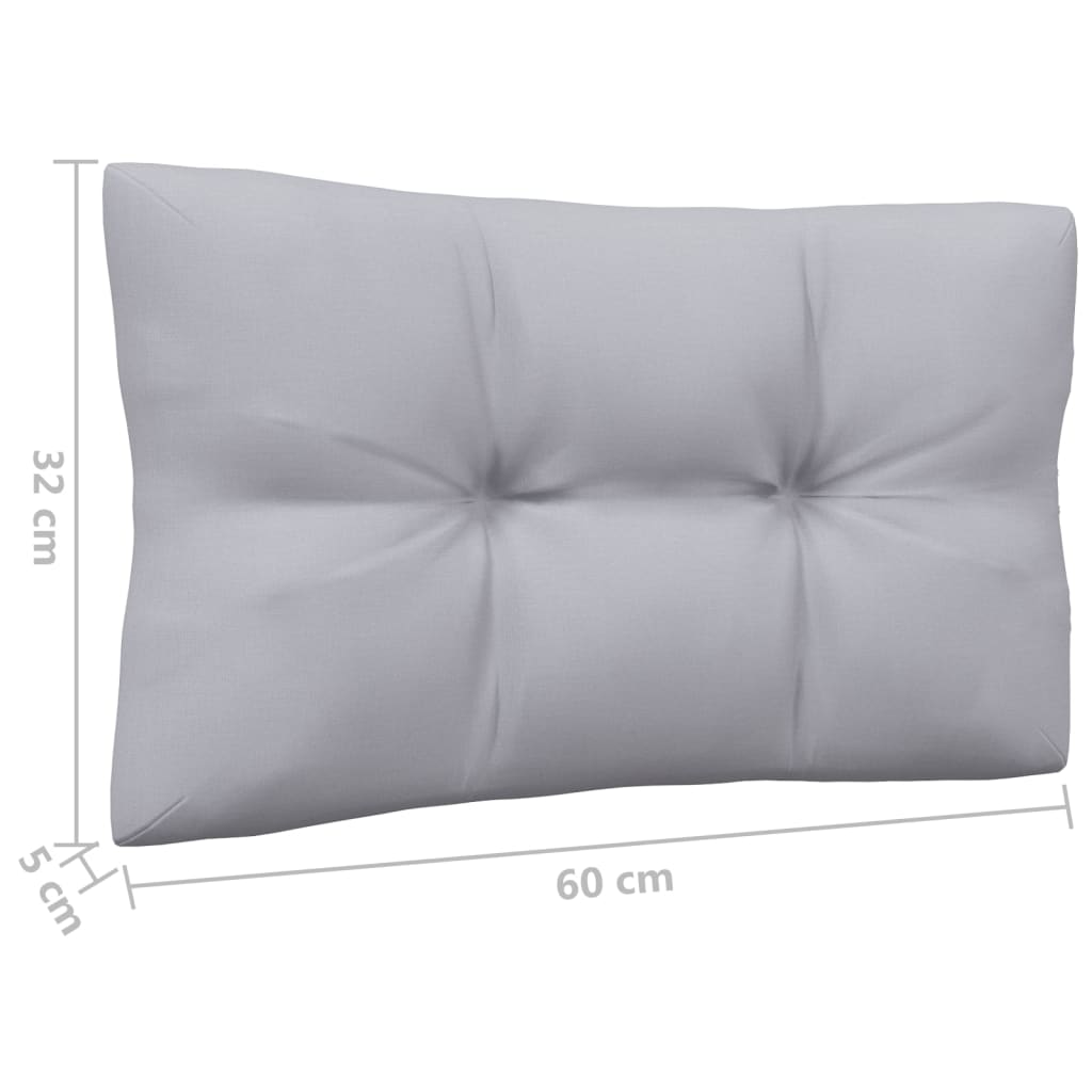 3 pcs conjunto lounge de jardim c/ almofadões cinzentos pinho - Image 9