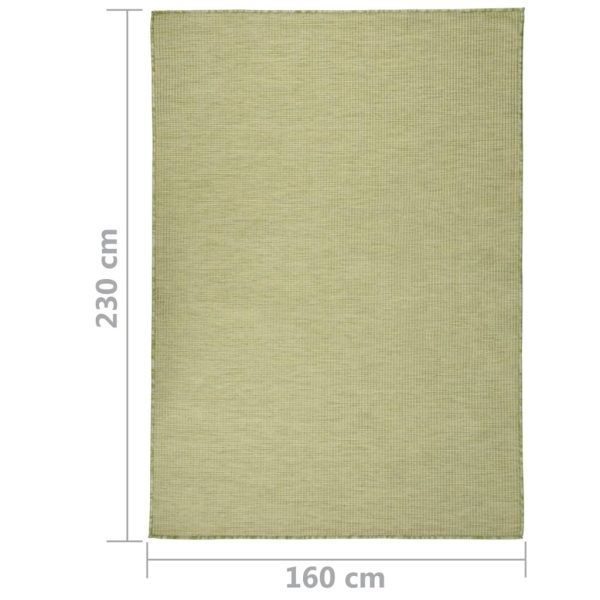 Tapete de tecido plano para exterior 160x230 cm verde - Image 6