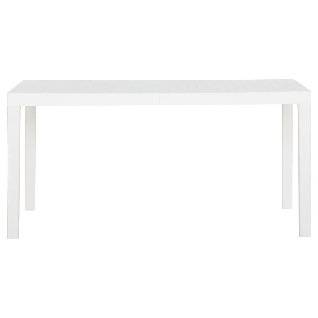 Mesa de jardim 150x90x72 cm PP branco - Image 2