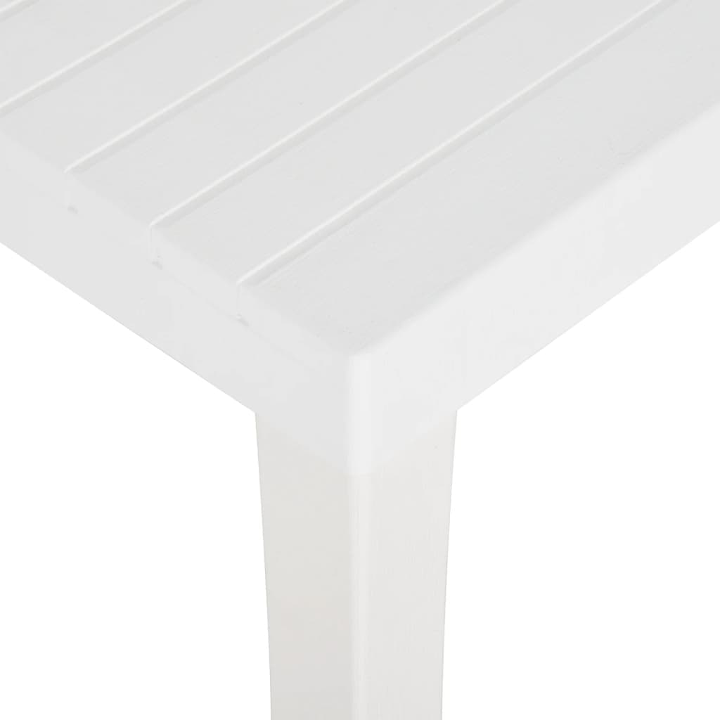 Mesa de jardim 150x90x72 cm PP branco - Image 6