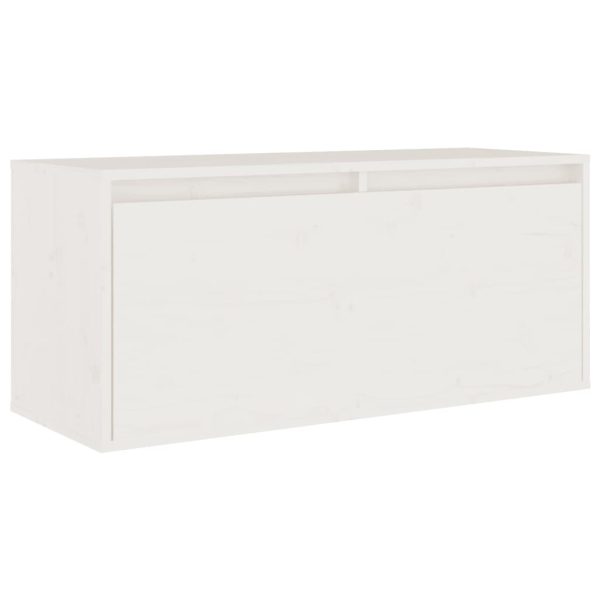 Móveis de TV 2 pcs madeira de pinho maciça branco - Image 4