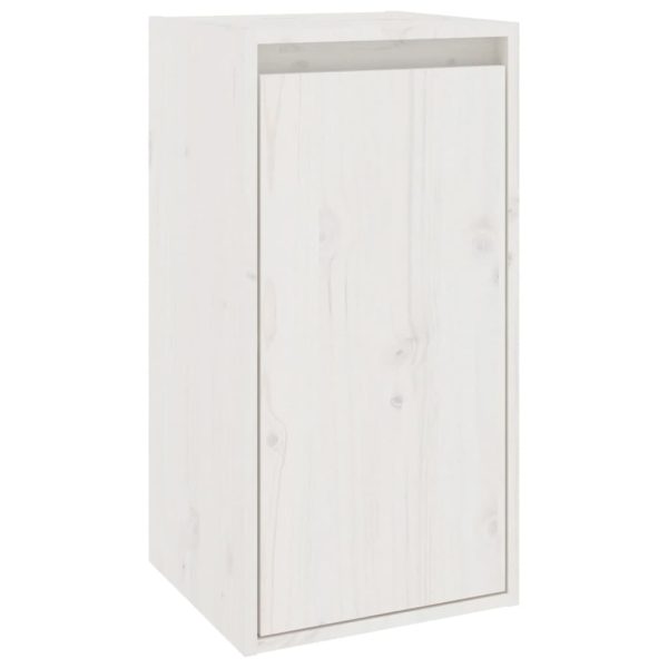Móveis de TV 2 pcs madeira de pinho maciça branco - Image 7