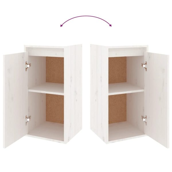 Móveis de TV 2 pcs madeira de pinho maciça branco - Image 9