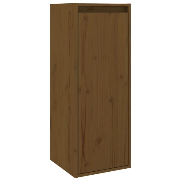 Móveis de TV 3 pcs madeira de pinho maciça castanho-mel - Image 8