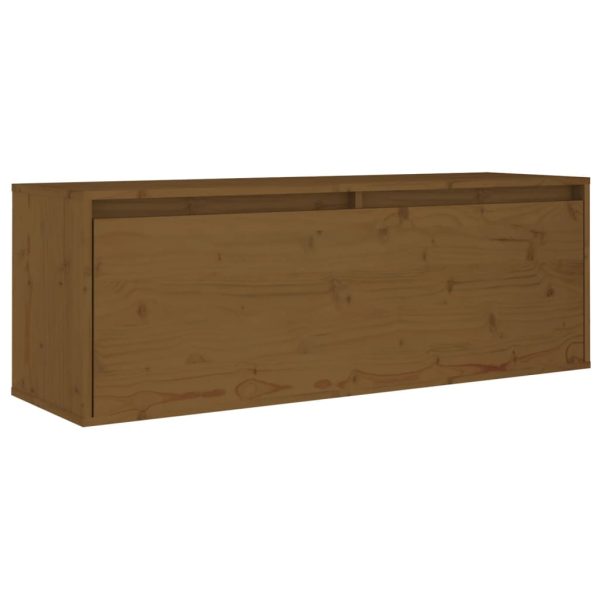 Móveis de TV 4 pcs madeira de pinho maciça castanho-mel - Image 4